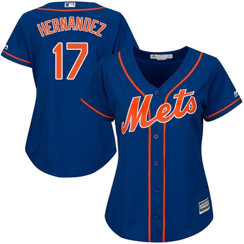Mets #17 Keith Hernandez Blue Alternate Women's Stitched MLB Jersey - Click Image to Close